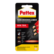 Pattex Sekundenkleber Mini Trio, 3 g