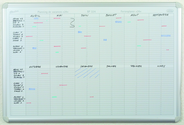 BoOffice Ferienplaner 24, 90 x 60 cm, emailliert