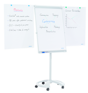 Franken Flipchart Mobil Deluxe, hellgrau, Aluminium, Einbein, 625 mm