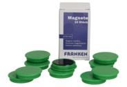 Franken Haftmagnet, 32 mm, grün, 10 Stück