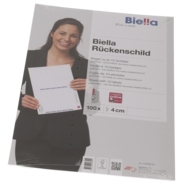 Biella Ordner-Einsteckschilder, 4 cm, 27 x 145 mm, 100 Stück