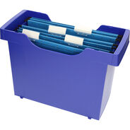 Leitz Hängemappenbox Plus Mini-Aktei, blau, Kunststoff, 1 Stück, 39.5 cm, 27.3 cm, 17 cm
