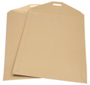 opti-fort Versandtasche mit Zungenverschluss, 324 x 458 mm, braun
