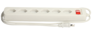 Steffen Steckdosenleiste, weiss, 6x T13