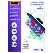Fellowes Laminiertaschen, A3, 80 mic, glanz, 100 Stück