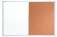 Franken Whiteboard- und Korktafel X-tra!Line, 120 x 90 cm, lackiert, weiss/braun