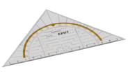 Linex Geometrie-Dreieck, transparent, Kunststoff, 1 Stück, 16 cm, 11 cm, 0.16 cm, 16 cm, 0.015 kg