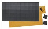 Magnetquadrate Takkis 20 x 20 mm selbstklebend schwarz 06.470.35, 100 Stück