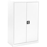 Flügeltürenschrank Steel, 3 Ordnerhöhen, weiss