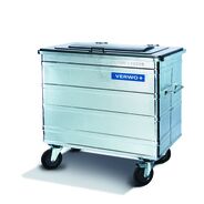 VERWO Stahlcontainer, silber, 800 Liter