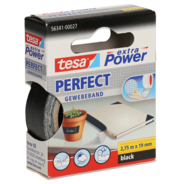Tesa Gewebeband extra Power Perfect, schwarz, 19 mm x 2.75 m