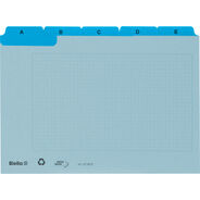 Biella Cartes-guides, A7, gris / bleu, 25, alphabétique, A-Z