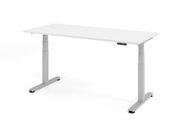 Sitz-Steh-Schreibtisch AMPYR-ERGO XD, 180 x 80 x 63,5-128,5 cm, weiss