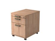 Rollcontainer AMPYR Solid mit Hängeregister, nussbaum, 1 Stück, 42.8 cm, 59 cm, 58 cm