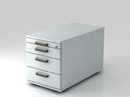 Rollcontainer AMPYR Solid mit 3 Schüben, grau, 42.8 cm, 51.2 cm, 80 cm