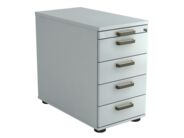 Standcontainer AMPYR Solid mit 4 Schüben, grau, 4 Stück, 42.8 cm, 72 cm, 80 cm
