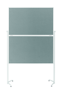Magnetoplan Moderationswand evolution plus klappbar, 1200 mm, 750 mm, Filz, grau