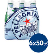 San Pellegrino Wasser, mit Kohlensäure, 50 cl, 6 Stück