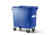 VERWO Kunststoffcontainer mit Deckel, blau, 770 Liter