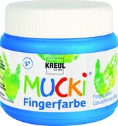 MUCKI Fingerfarbe, blau, 150 ml