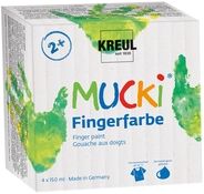 MUCKI Fingerfarbe, assortiert, 150 ml, 4 Stück