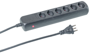 Steffen Steckdosenleiste Power Easy, schwarz, 6x T13
