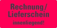 Avery Zweckform Warnetiketten, rot, Rechnung/Lieferschein innenliegend