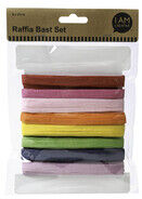 I AM CREATIVE Raffia Bast, assortiert, 8 Stück, 250 cm