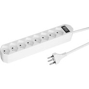 Steffen Steckdosenleiste Compact, 8x T13, weiss 
