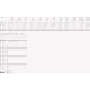 Biella Schreibunterlage mit Kalender 2027, 48 x 32.5 cm, Papier, weiss