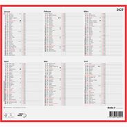 Biella Wandkalender 2027, 6 Monate / Seite