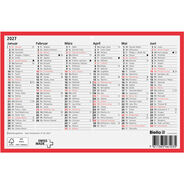 Biella Wandkalender 2027, A5 quer, 6 Monate / Seite