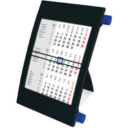 Simplex 3-Monats-Tischkalender 2027, 3 Monate / Seite, schwarz/blau