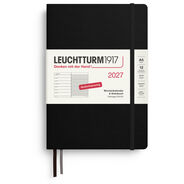 Leuchtturm1917 Agenda 2027 Medium, Hardcover, 1 Woche / Seite + Seite Notiz, schwarz