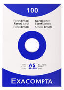 Karteikarten Exacompta A5 blanco 100Stk.