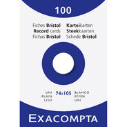 Karteikarten Exacompta A7 blanco 100Stk