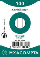 Karteikarten Exacompta A8 liniert 100Stk