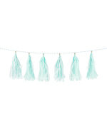 I AM CREATIVE ghirlanda di nappe di carta, menta, 3 m