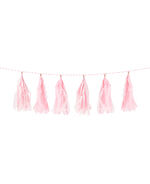 I AM CREATIVE Ghirlanda di nappe di carta, rosa, 3 m