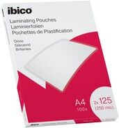 Laminierfolien IBICO 627318, A4, glanz, 125my, 100 Stück