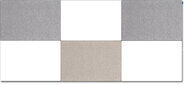 Legamaster All-in-One Whiteboard/Pinnwand-Set Board-Up, 6-teilig, weiss/grau/beige, 225 x 100 cm, lackiert