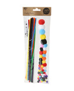 I AM CREATIVE Pfeifenputzer & Pompons Set, assortiert