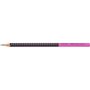 Faber-Castell Bleistift Grip 2001 Two Tone, HB, schwarz/pink