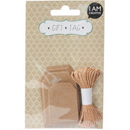 I AM CREATIVE Geschenkanhänger BOHO, 30 Stück, braun
