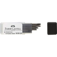 Faber-Castell Zirkelminen, 6 Stück, schwarz, 2 mm, H