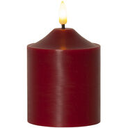 Star Trading Bougie LED Flamme, 12cm, rouge