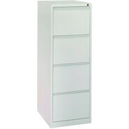 Hängeregistraturschrank Steel, 4 Hängeregisterauszüge, 46.5 x 62 x 132.5 cm, lichtgrau
