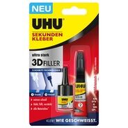 UHU Sekundenkleber 3D-Filler ultra stark