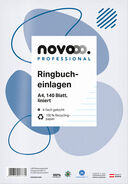 novooo Professional Ringbucheinlagen recycling liniert, 70g/m2