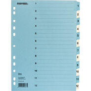 novooo Répertoire, bleu/beige, A4, 1-12